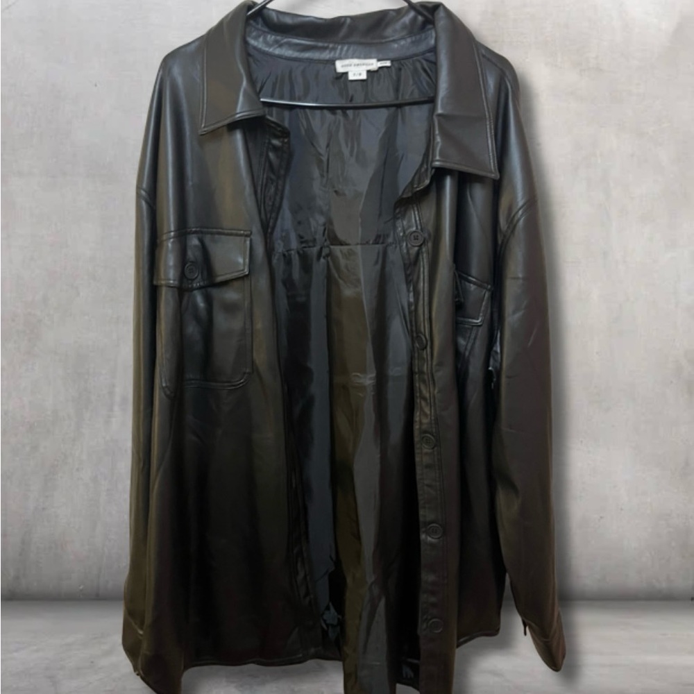 Good American Better Than Leather Shacket NWT Size 7/8